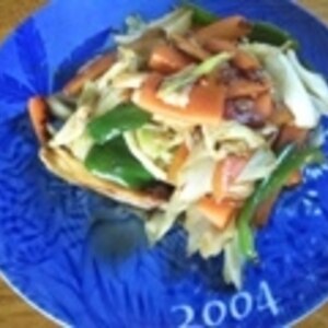 豚バラ肉と白菜の野菜炒め